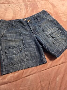 VTG CAbi Jean Faded Blue Denim Shorts Size 14